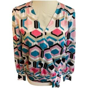 INC International Concepts Cross-front Tie Blouse NWT